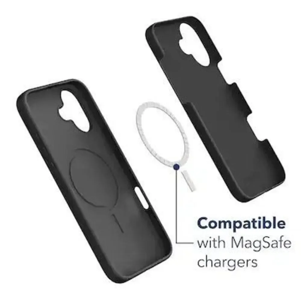 Insignia Silicone Case with MagSafe for iPhone 16 Black Open Box